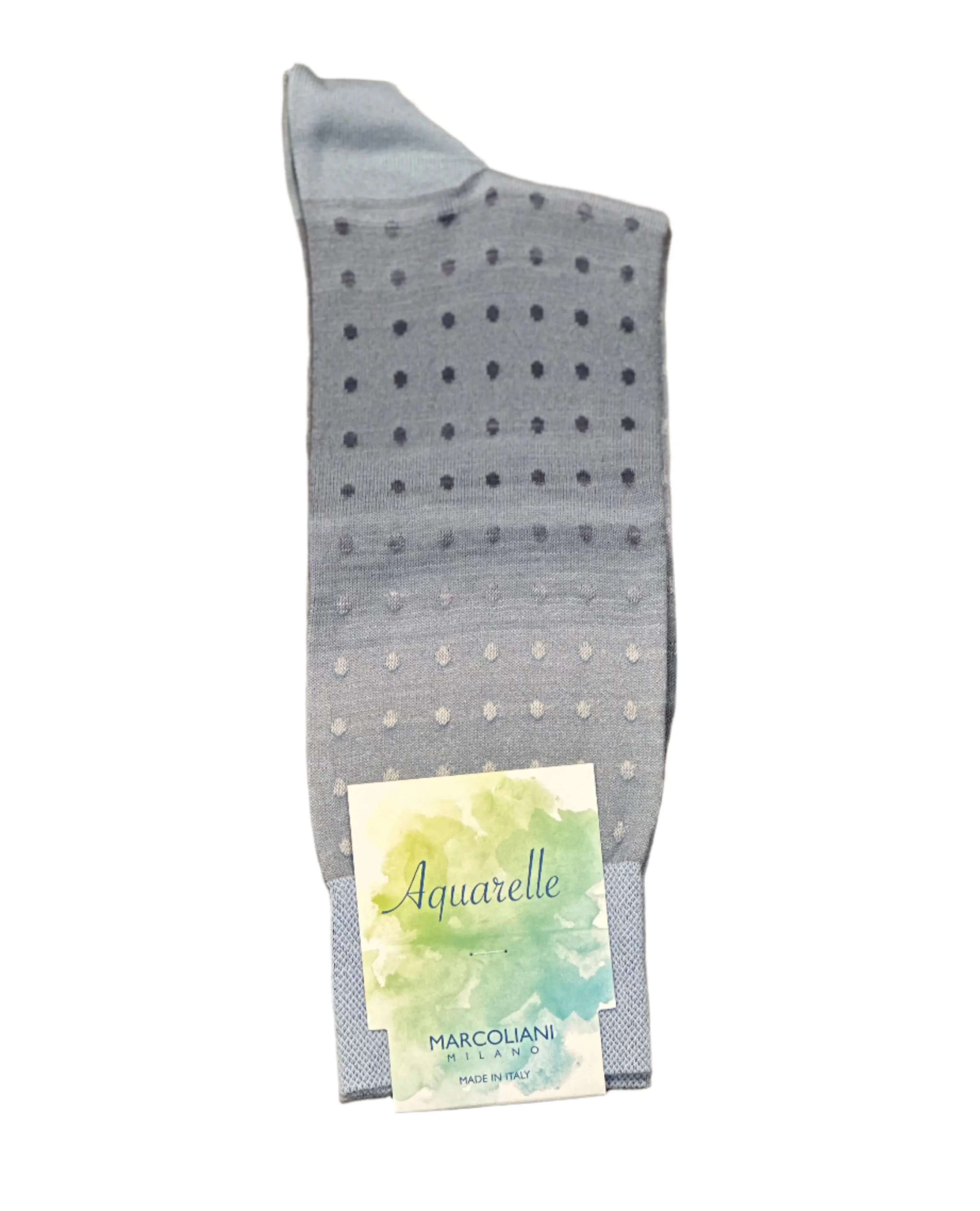 Shaded Polka Dot Socks (Light Blue Denim)