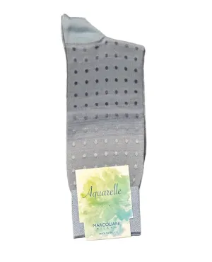 Shaded Polka Dot Socks (Light Blue Denim)