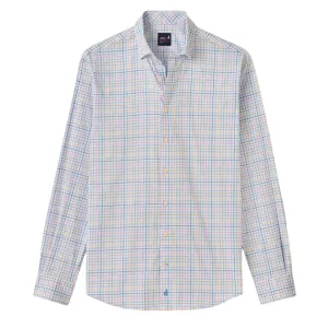 Singleton Performance Button Up Shirt (Lapis)