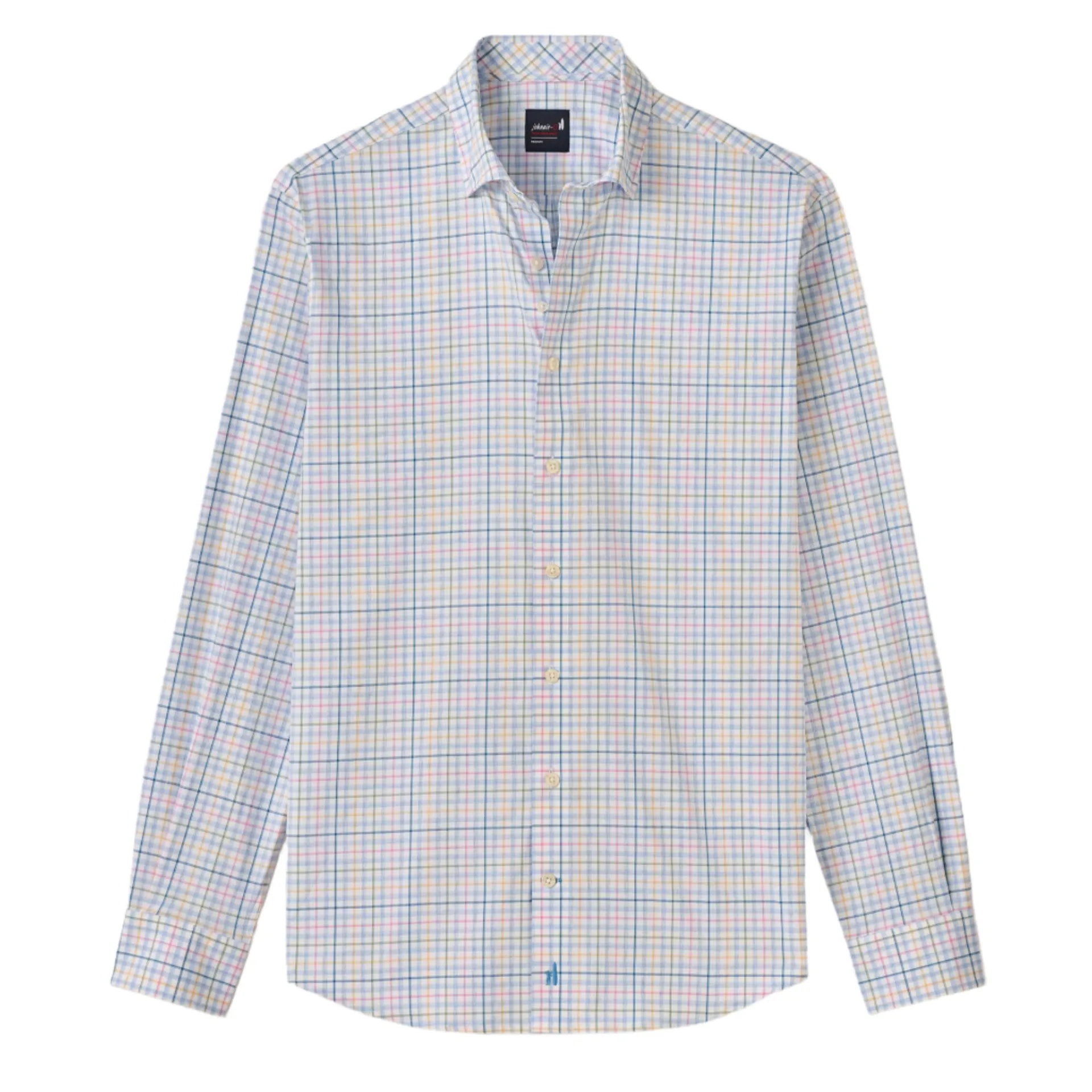 Singleton Performance Button Up Shirt (Lapis)