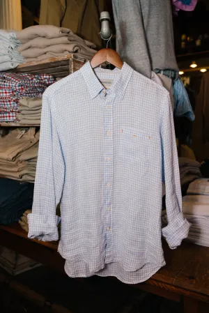 Sundunes Long Sleeve Linen Button Down (Light Blue)