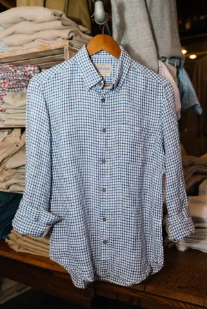Sundunes Long Sleeve Linen Button Down (Navy)