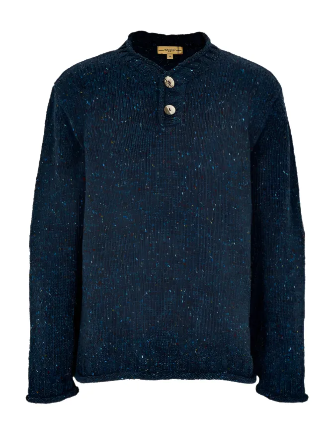 Taylor Irish Knit Donegal Sweater (Navy)