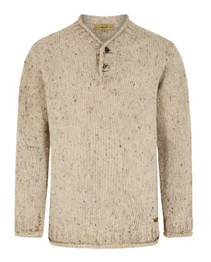 Taylor Irish Knit Donegal Sweater (Stone)