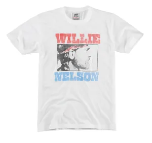 Vintage Fade Brass Tacks T-Shirt - Willie Nelson (White)