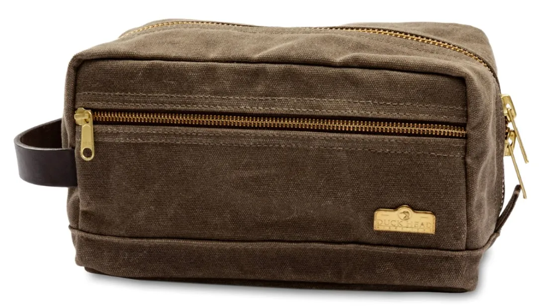 Waxed Canvas Dopp Kit (Field Brown)