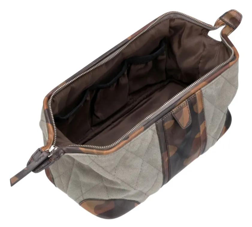 Woodland Quilted Oxford Canvas Shave Case (River Rock)